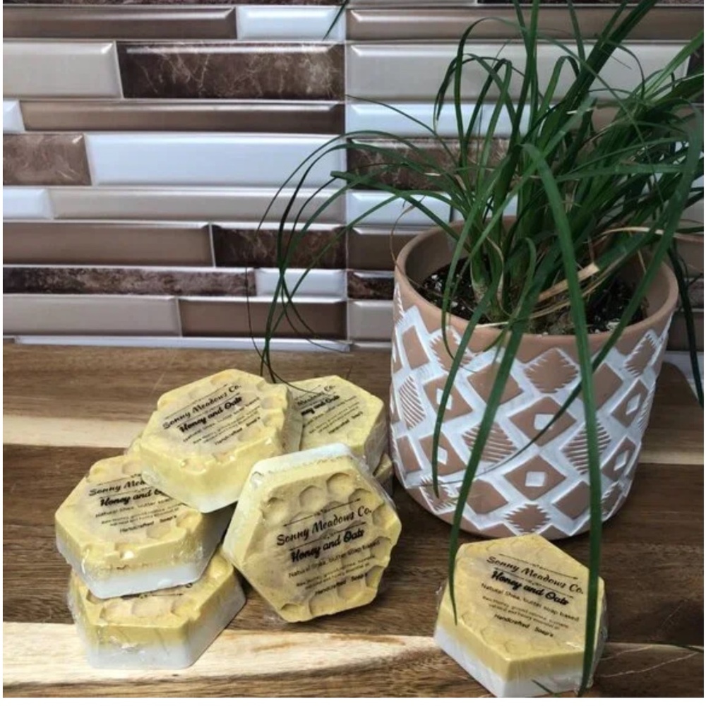 Handmade soaps, honey, and oats